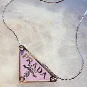 Inspired lilac Triangle Pendant Necklace ✨